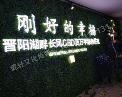 晋阳湖地产——迷你字加绿植墙