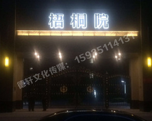 梧桐院背发光字